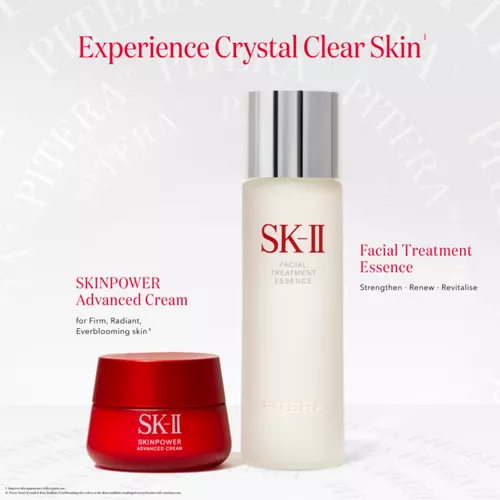 SK-II FACIAL TREATMENT ESSENCE & SKINPOWER CREAM SET (FTE 230ML